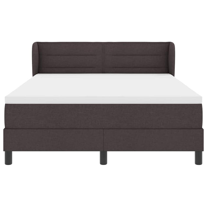 Pat cu arcuri cu saltea Maro închis 140 x 200 cm țesătură WALTI