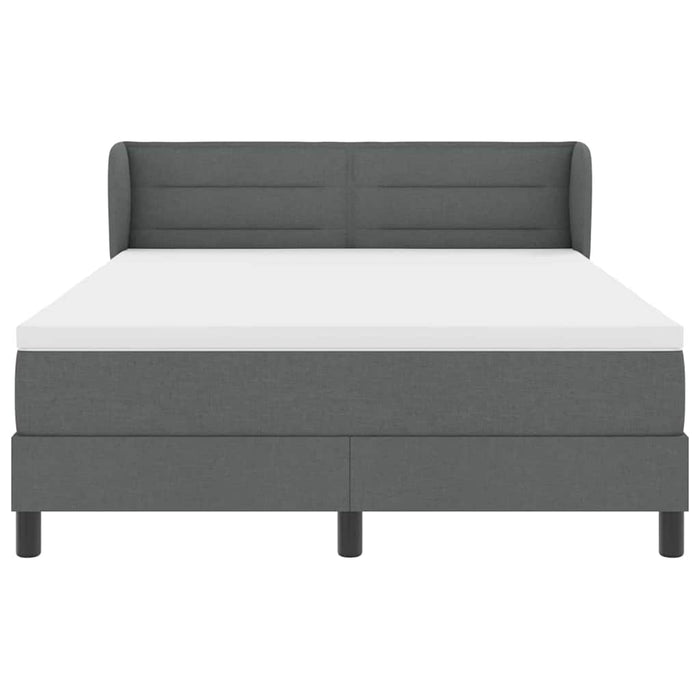Pat cu arcuri cu saltea Gri închis 160 x 200 cm țesătură - WALTI WALTI