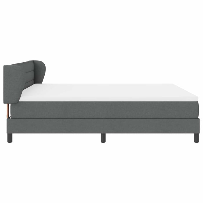 Pat cu arcuri cu saltea Gri închis 180 x 200 cm țesătură - WALTI WALTI