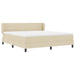 Pat cu arcuri cu saltea cu headboard Crem 180 x 200 cm țesătură - WALTI WALTI