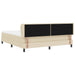 Pat cu arcuri cu saltea cu headboard Crem 180 x 200 cm țesătură - WALTI WALTI