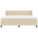 Pat cu arcuri cu saltea cu headboard Crem 180 x 200 cm țesătură - WALTI WALTI