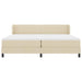 Pat cu arcuri cu saltea cu headboard Crem 200 x 200 cm țesătură - WALTI WALTI
