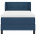 Pat cu arcuri cu headboard albastru 80 x 200 cm țesătură - WALTI WALTI