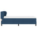 Pat cu arcuri cu headboard albastru 80 x 200 cm țesătură - WALTI WALTI