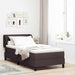 Pat boxspring cu saltea Maro închis 90 x 190 cm țesătură - WALTI WALTI