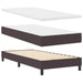 Pat boxspring cu saltea Maro închis 90 x 190 cm țesătură - WALTI WALTI