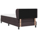 Pat boxspring cu saltea Maro închis 90 x 190 cm țesătură - WALTI WALTI