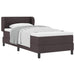 Pat boxspring cu saltea Maro închis 90 x 190 cm țesătură - WALTI WALTI