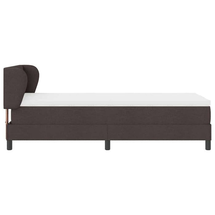 Pat boxspring cu saltea Maro închis 90 x 190 cm țesătură - WALTI WALTI