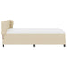 Pat cu arcuri cu saltea cu headboard Crem 140 x 190 cm țesătură - WALTI WALTI