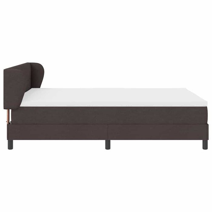 Pat cu arcuri cu saltea Maro închis 140 x 200 cm țesătură - WALTI WALTI