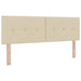 Pat cu arcuri cu saltea cu headboard Crem 140 x 200 cm țesătură - WALTI WALTI