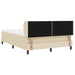 Pat cu arcuri cu saltea cu headboard Crem 140 x 200 cm țesătură - WALTI WALTI