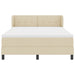 Pat cu arcuri cu saltea cu headboard Crem 140 x 200 cm țesătură - WALTI WALTI