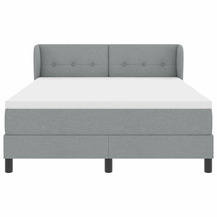 Pat cu arcuri cu saltea Gri deschis 160 x 200 cm țesătură - WALTI WALTI