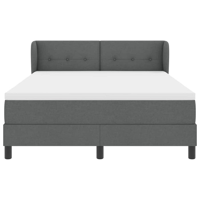 Pat cu arcuri cu saltea Gri închis 160 x 200 cm țesătură - WALTI WALTI
