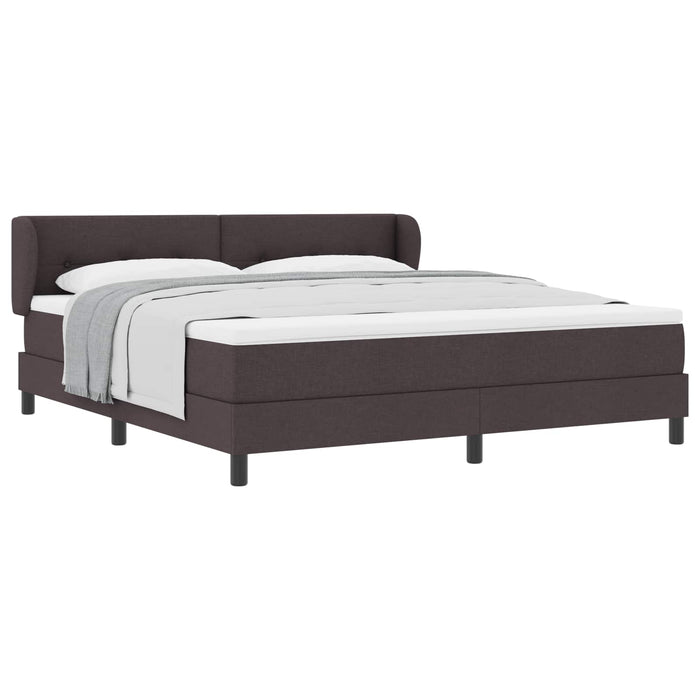Pat cu arcuri cu saltea Maro închis 180 x 200 cm țesătură - WALTI WALTI
