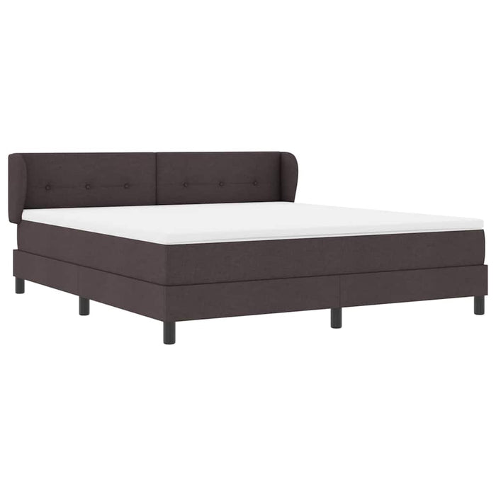 Pat cu arcuri cu saltea Maro închis 180 x 200 cm țesătură - WALTI WALTI