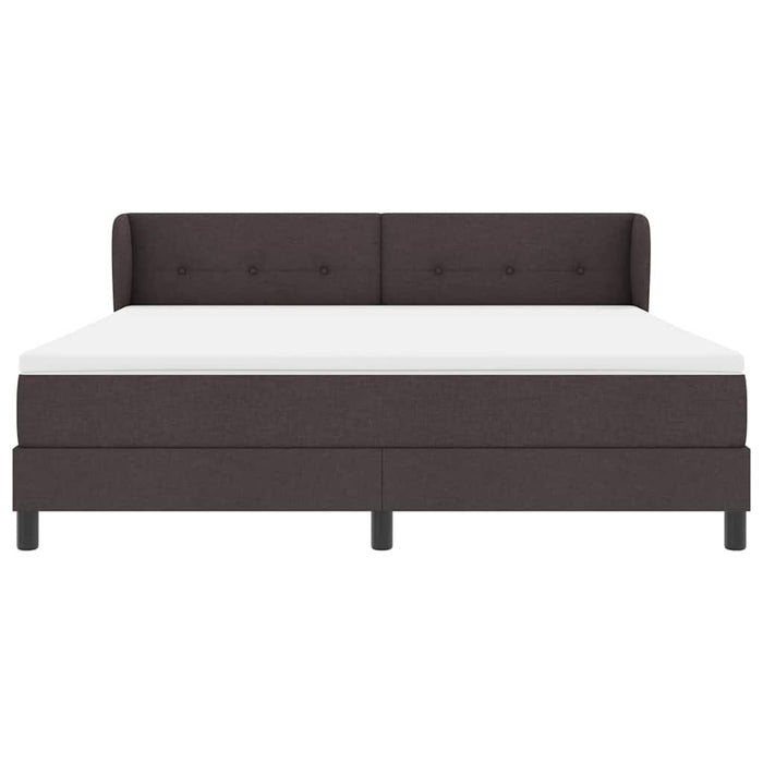 Pat cu arcuri cu saltea Maro închis 180 x 200 cm țesătură - WALTI WALTI