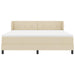 Pat cu arcuri cu saltea cu headboard Crem 180 x 200 cm țesătură - WALTI WALTI
