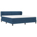 Pat cu arcuri cu headboard albastru 180 x 200 cm țesătură - WALTI WALTI