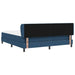 Pat cu arcuri cu headboard albastru 180 x 200 cm țesătură - WALTI WALTI