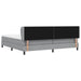 Pat cu arcuri cu headboard Gri deschis 200 x 200 cm țesătură - WALTI WALTI