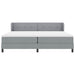 Pat cu arcuri cu headboard Gri deschis 200 x 200 cm țesătură - WALTI WALTI