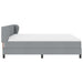Pat cu arcuri cu headboard Gri deschis 200 x 200 cm țesătură - WALTI WALTI