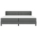 Pat cu arcuri cu headboard Gri închis 200 x 200 cm țesătură - WALTI WALTI