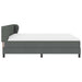 Pat cu arcuri cu headboard Gri închis 200 x 200 cm țesătură - WALTI WALTI