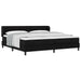 Pat cu arcuri cu headboard Negru 200 x 200 cm țesătură - WALTI WALTI