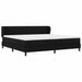 Pat cu arcuri cu headboard Negru 200 x 200 cm țesătură - WALTI WALTI