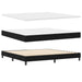 Pat cu arcuri cu headboard Negru 200 x 200 cm țesătură - WALTI WALTI
