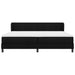 Pat cu arcuri cu headboard Negru 200 x 200 cm țesătură - WALTI WALTI