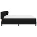 Pat cu arcuri cu headboard Negru 200 x 200 cm țesătură - WALTI WALTI