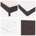 Pat cu arcuri cu headboard Maro închis 200 x 200 cm țesătură - WALTI WALTI