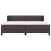 Pat cu arcuri cu headboard Maro închis 200 x 200 cm țesătură - WALTI WALTI