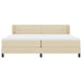 Pat cu arcuri cu saltea cu headboard Crem 200 x 200 cm țesătură - WALTI WALTI