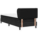 Pat cu arcuri cu saltea cu headboard Negru 80 x 200 cm țesătură - WALTI WALTI