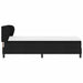 Pat cu arcuri cu saltea cu headboard Negru 80 x 200 cm țesătură - WALTI WALTI
