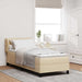 Pat boxspring cu saltea cu saltea Crem 80 x 200 cm țesătură - WALTI WALTI