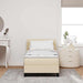 Pat boxspring cu saltea cu saltea Crem 80 x 200 cm țesătură - WALTI WALTI