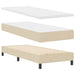 Pat boxspring cu saltea cu saltea Crem 80 x 200 cm țesătură - WALTI WALTI