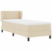 Pat boxspring cu saltea cu saltea Crem 80 x 200 cm țesătură - WALTI WALTI