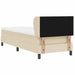 Pat boxspring cu saltea cu saltea Crem 80 x 200 cm țesătură - WALTI WALTI