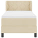 Pat boxspring cu saltea cu saltea Crem 80 x 200 cm țesătură - WALTI WALTI