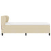 Pat boxspring cu saltea cu saltea Crem 80 x 200 cm țesătură - WALTI WALTI