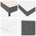 Pat cu arcuri cu headboard Gri închis 140 x 190 cm țesătură - WALTI WALTI
